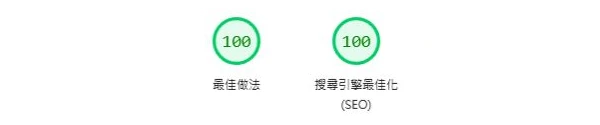 AXLID 官網 PageSpeed Insights 行動版:最佳做法 100 分、SEO 100 分